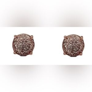 NWOT Kate Spade rose gold stud earrings difficult to capture their beauty